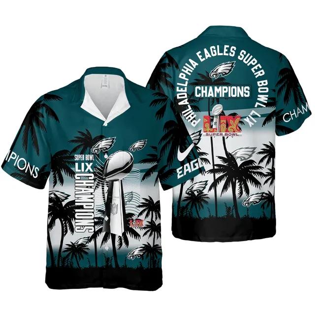 Philadelphia Eagles Champions Super Bowl LIX 2025 Hawaiian Shirt Men & Women Aloha Shirt, NFL Hawaiian Shirt Moonbestprint