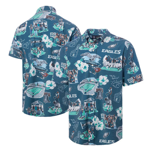 Philadelphia Eagles Green Hawaiian Shirt - Moonbestprint