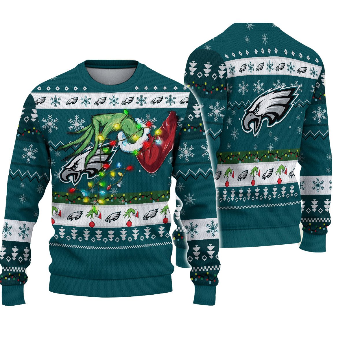 Philadelphia Eagles Grinch Christmas Ugly Sweater – Moonbestprint