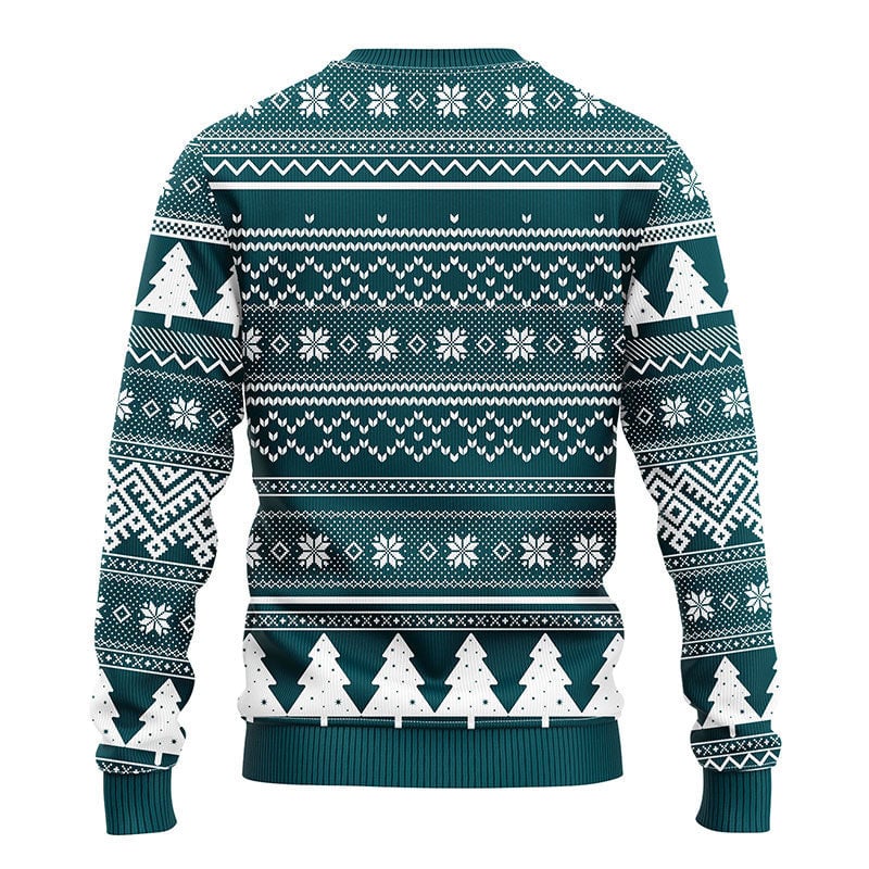 Philadelphia Eagles Grinch Hug Ugly Christmas Sweater Moonbestprint