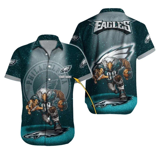 Personalized Philadelphia Eagles Fierce Eagle In Starry Night 2025 Hawaiian Shirt - Moonbestprint