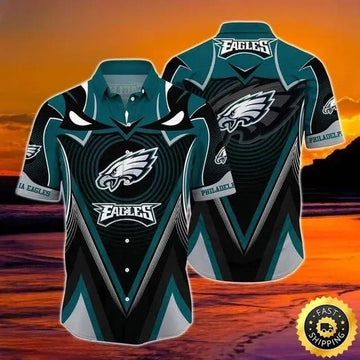Philadelphia Eagles Hawaiian Shirt For Football Lovers, NFL Hawaiian Shirt Moonbestprint