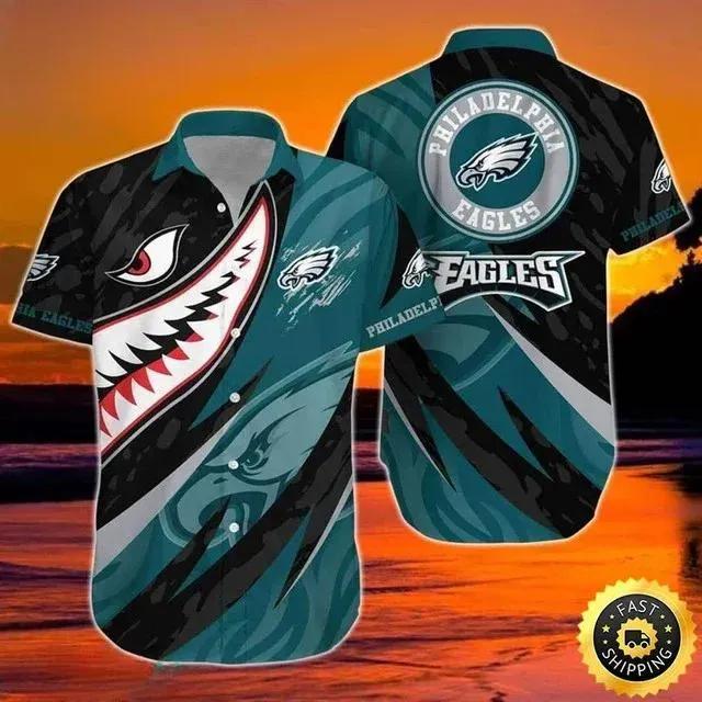 Philadelphia Eagles Hawaiian Shirt Gift For Football Players, NFL Hawaiian Shirt Moonbestprint