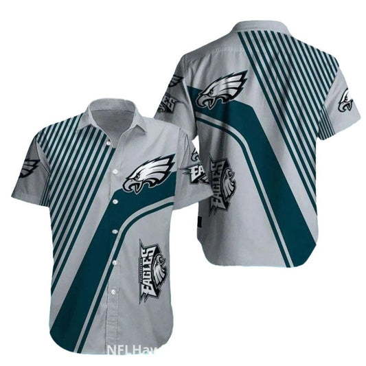 Philadelphia Eagles Modern Stripe Hawaiian Shirt - Moonbestprint