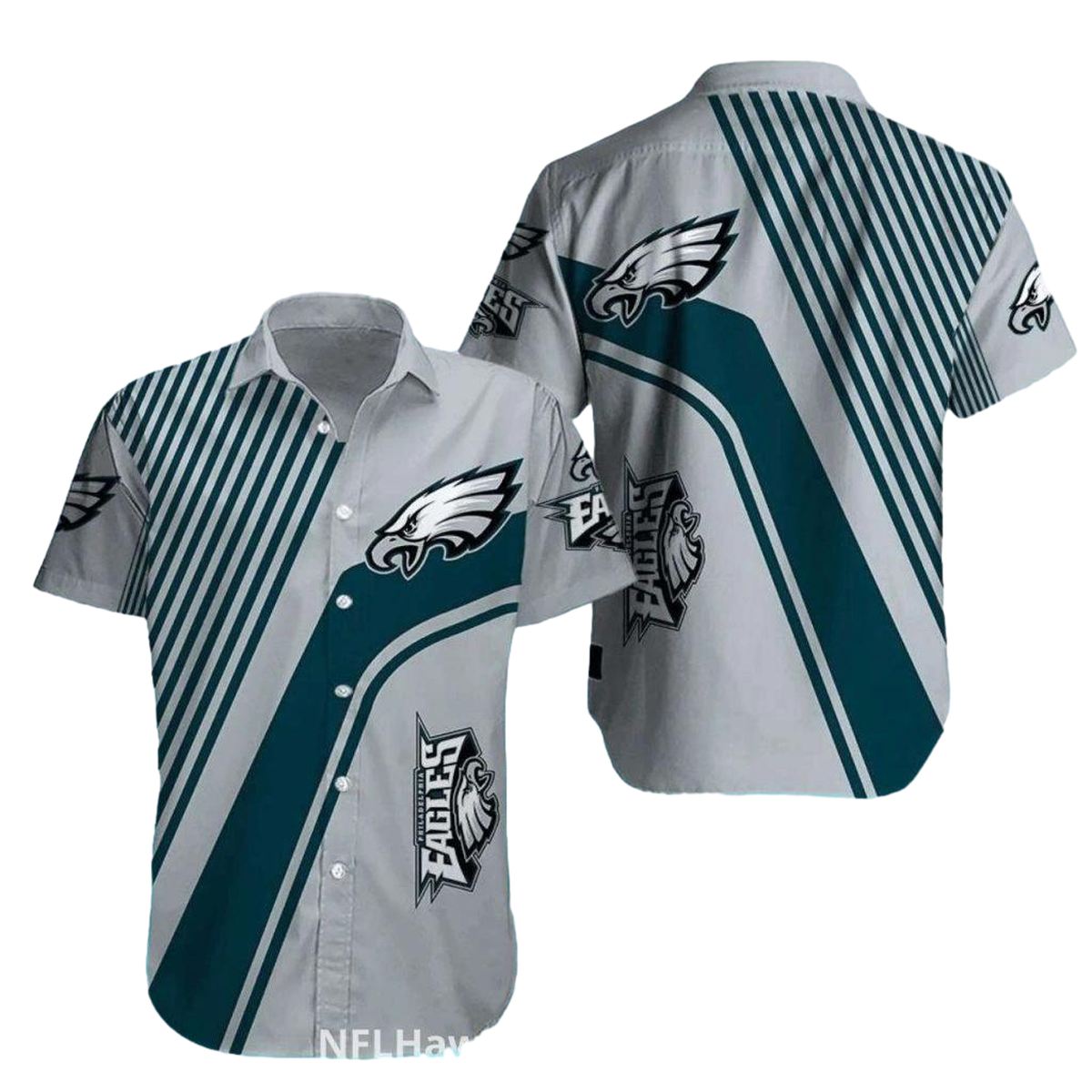 Philadelphia Eagles Modern Stripe Hawaiian Shirt - Moonbestprint