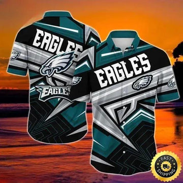Philadelphia Eagles Hawaiian Shirt Trending Gift For Football Fans, NFL Hawaiian Shirt Moonbestprint