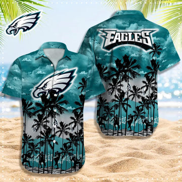Philadelphia Eagles Hawaiian Shirt, NFL Hawaiian Shirt Moonbestprint