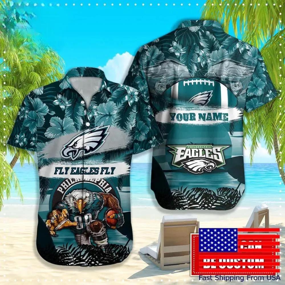 Philadelphia Eagles Mascot Football Aloha Shirts, NFL Hawaiian Shirt Moonbestprint