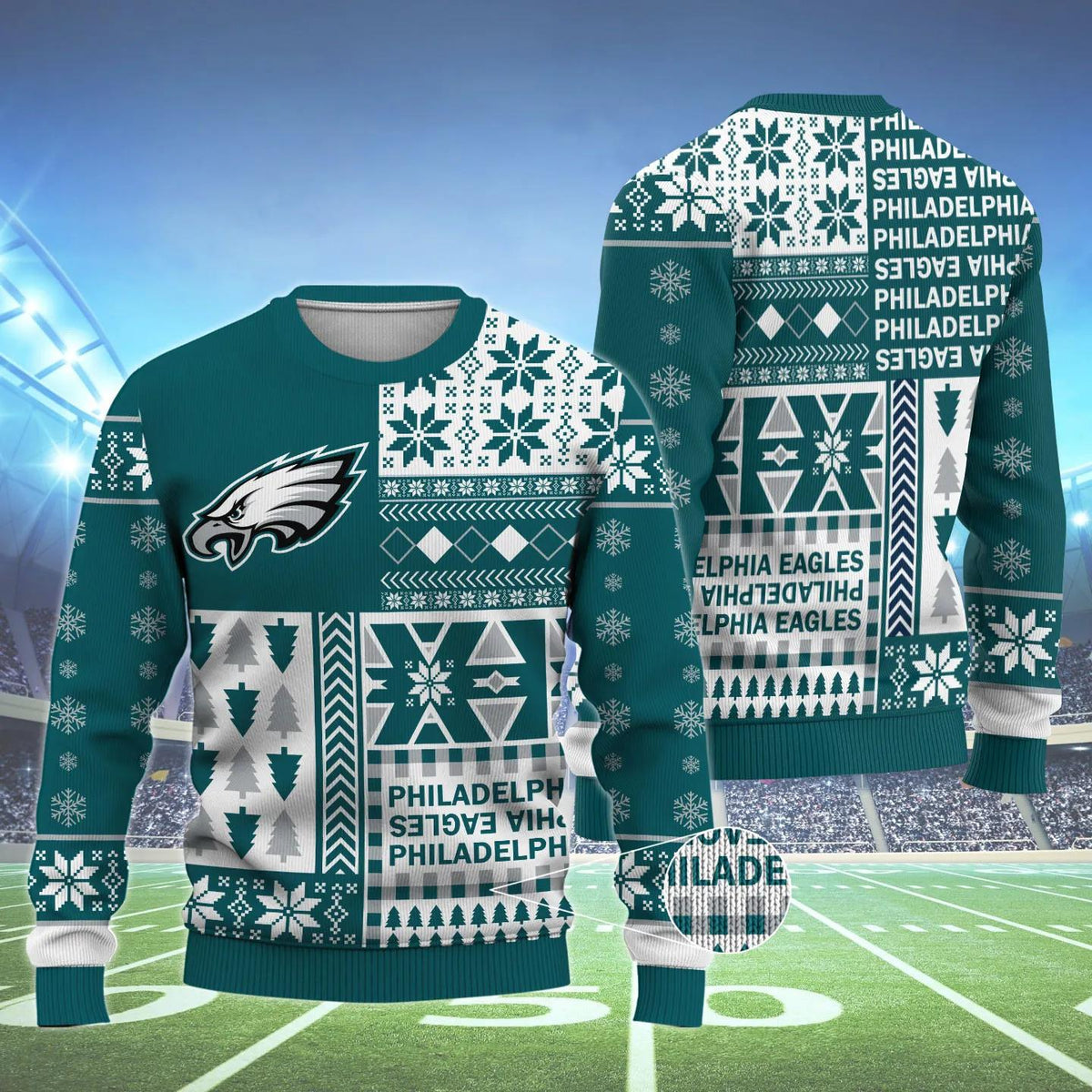 Philadelphia Eagles NFL Christmas Sweater, NFL Christmas Sweater Moonbestprint