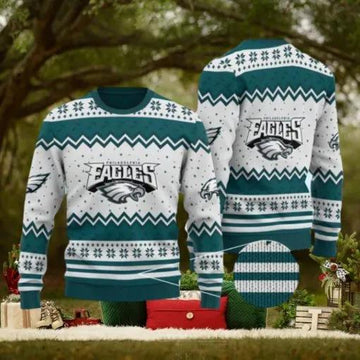 Philadelphia Eagles NFL Christmas Ugly Sweater, NFL Chritsmas Sweater Moonbestprint