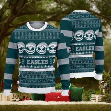 Philadelphia Eagles NFL Ugly Christmas Sweater, NFL Chritsmas Sweater Moonbestprint
