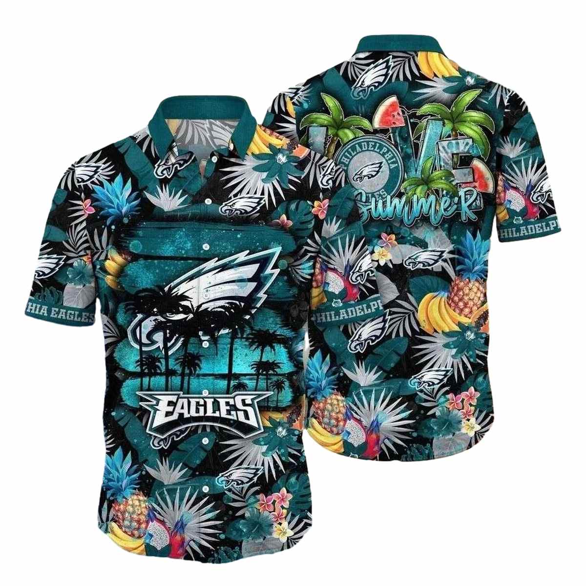 Philadelphia Eagles Pineapple Groove Hawaiian Shirt - Moonbestprint