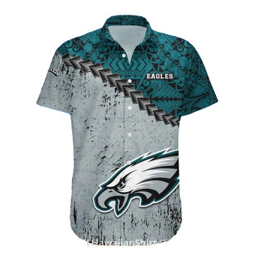 Philadelphia Eagles Polynesian Pattern Hawaiian Shirt - Moonbestprint