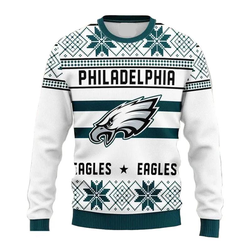 Philadelphia Eagles Sweatshirt Christmas Snowflakes Unisex Adults, Philadelphia Eagles Ugly Sweater Moonbestprint