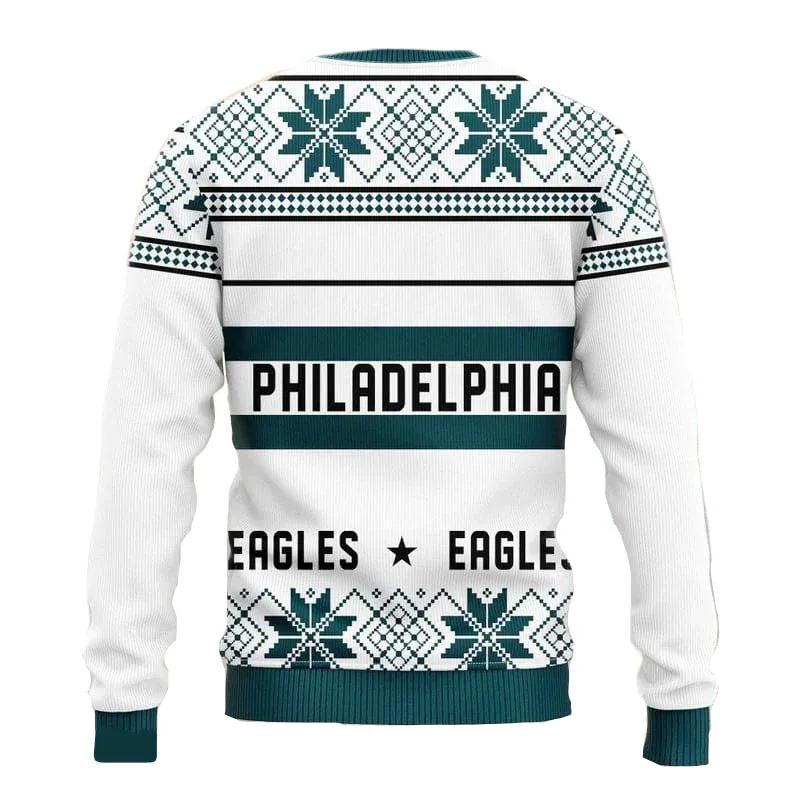 Philadelphia Eagles Sweatshirt Christmas Snowflakes Unisex Adults, Philadelphia Eagles Ugly Sweater Moonbestprint