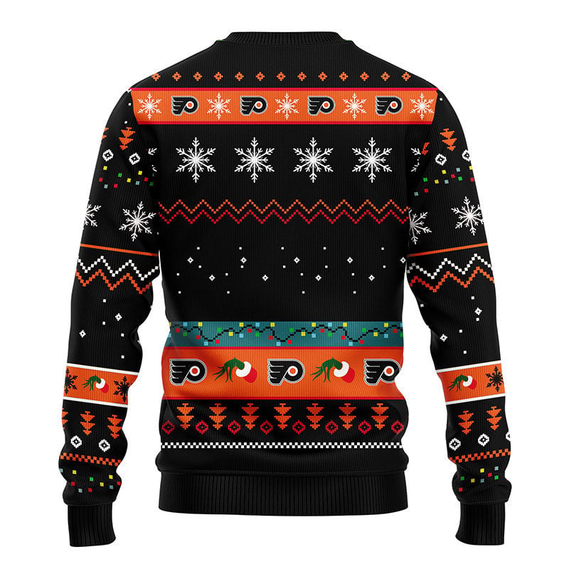Philadelphia Flyers 12 Grinch Xmas Day Ugly Christmas Sweater Moonbestprint