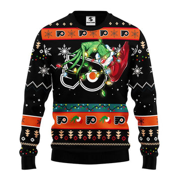 Philadelphia Flyers Grinch Ugly Christmas Sweater Moonbestprint
