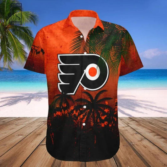 Philadelphia Flyers Hawaii Shirt Coconut Tree, NHL Hawaiian Shirt Moonbestprint