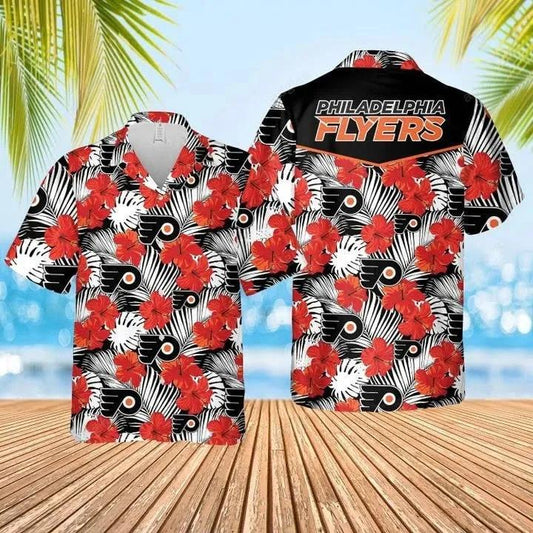 Philadelphia Flyers Hawaiian Shirt, Beach Shorts, NHL Hawaiian Shirt Moonbestprint