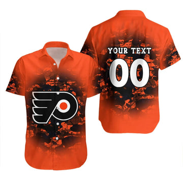 Philadelphia Flyers Hawaiian Shirt Camouflage Vintage - NHL, NHL Hawaiian Shirt Moonbestprint