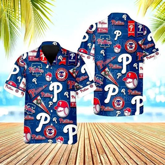 Philadelphia Football Team Phillies Hawaiian Shirt, MLB Hawaiian Shirt Moonbestprint