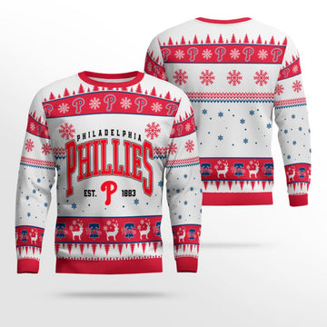 Philadelphia Phillies Baseball Christmas Ugly Sweater – Moonbestprint