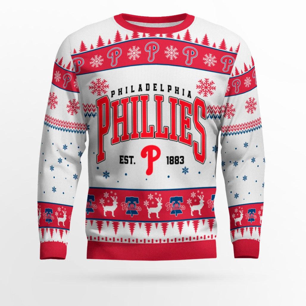 Philadelphia Phillies Baseball Christmas Ugly Sweater – Moonbestprint