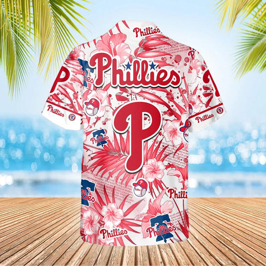 Philadelphia Phillies Hawaiian Shirt, Phillies Hawaiian Shirt, MLB Hawaiian Shirt Moonbestprint