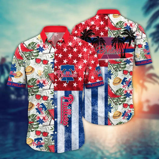 Philadelphia Phillies MLB Flower Aloha Hawaiian Shirt 15, MLB Hawaiian Shirt Moonbestprint