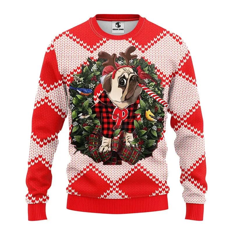 Philadelphia Phillies Pub Dog Ugly Christmas Sweater, MLB Christmas Sweater Moonbestprint