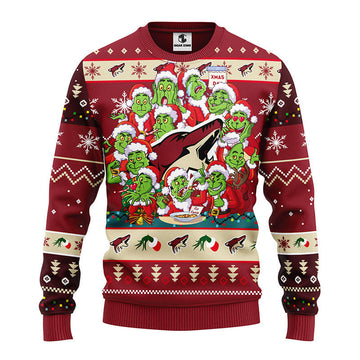Phoenix Coyotes 12 Grinch Xmas Day Ugly Christmas Sweater Moonbestprint