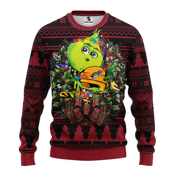 Phoenix Coyotes Grinch Hug Ugly Christmas Sweater Moonbestprint