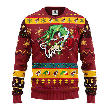 Phoenix Coyotes Grinch Ugly Christmas Sweater Moonbestprint