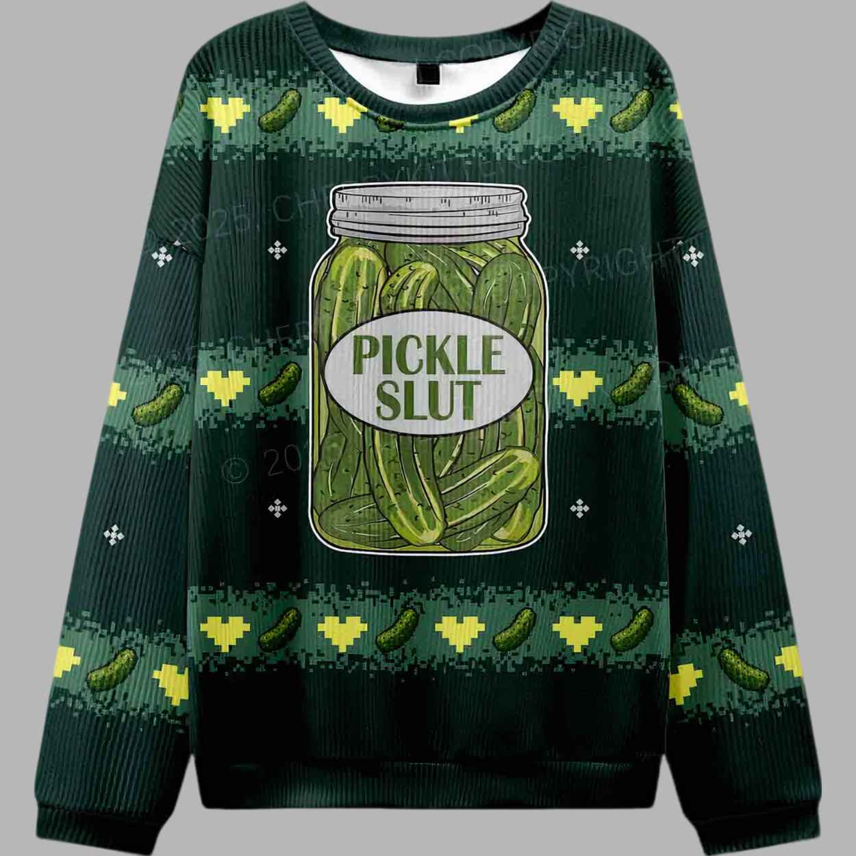 Pickle Slut Y2K Ugly Christmas Sweater – Moonbestprint
