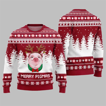Pig Merry Pigmas Ugly Sweater 2026 Christmas - Moonbestprint