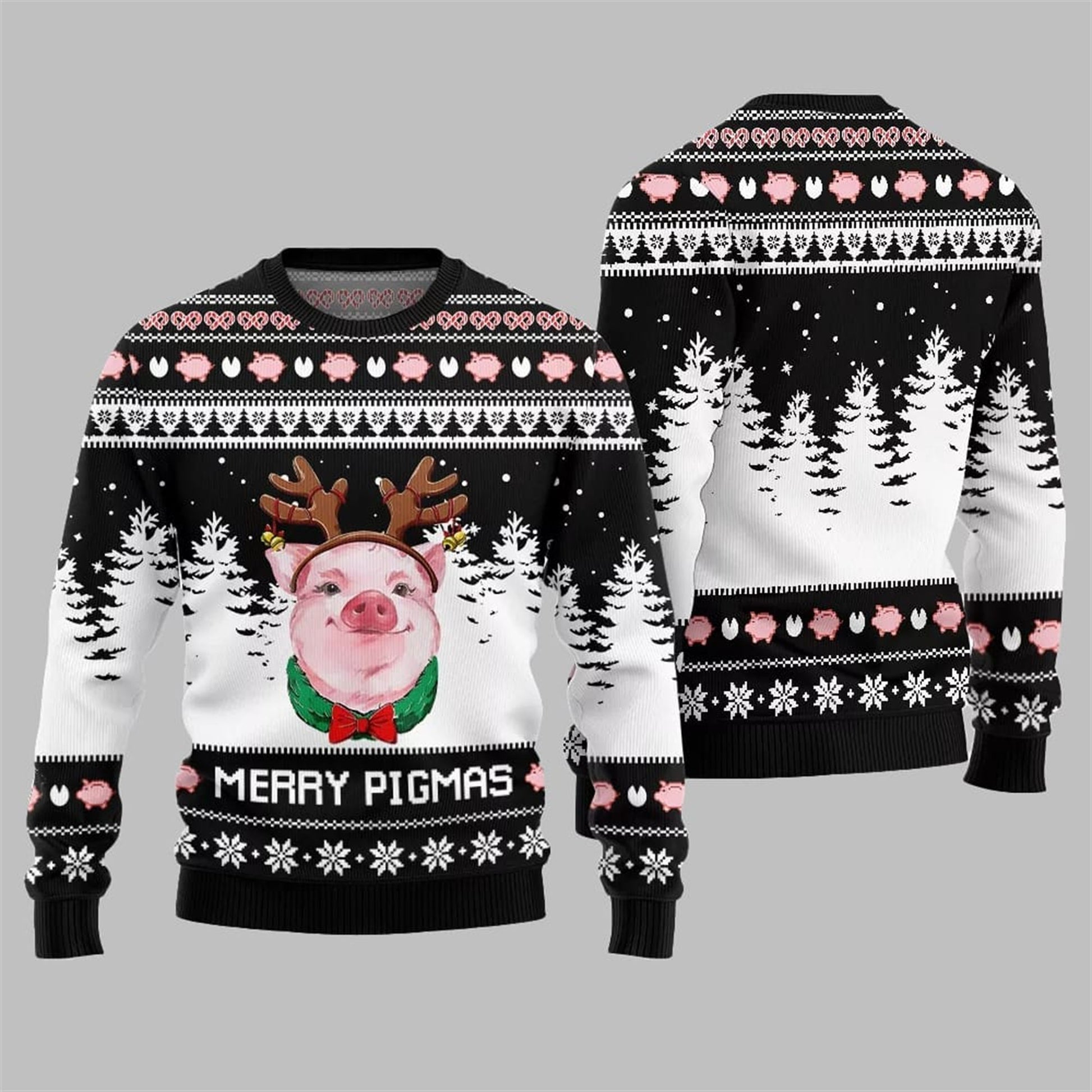 Pig Merry Pigmas Ugly Sweater 2026 Christmas - Moonbestprint