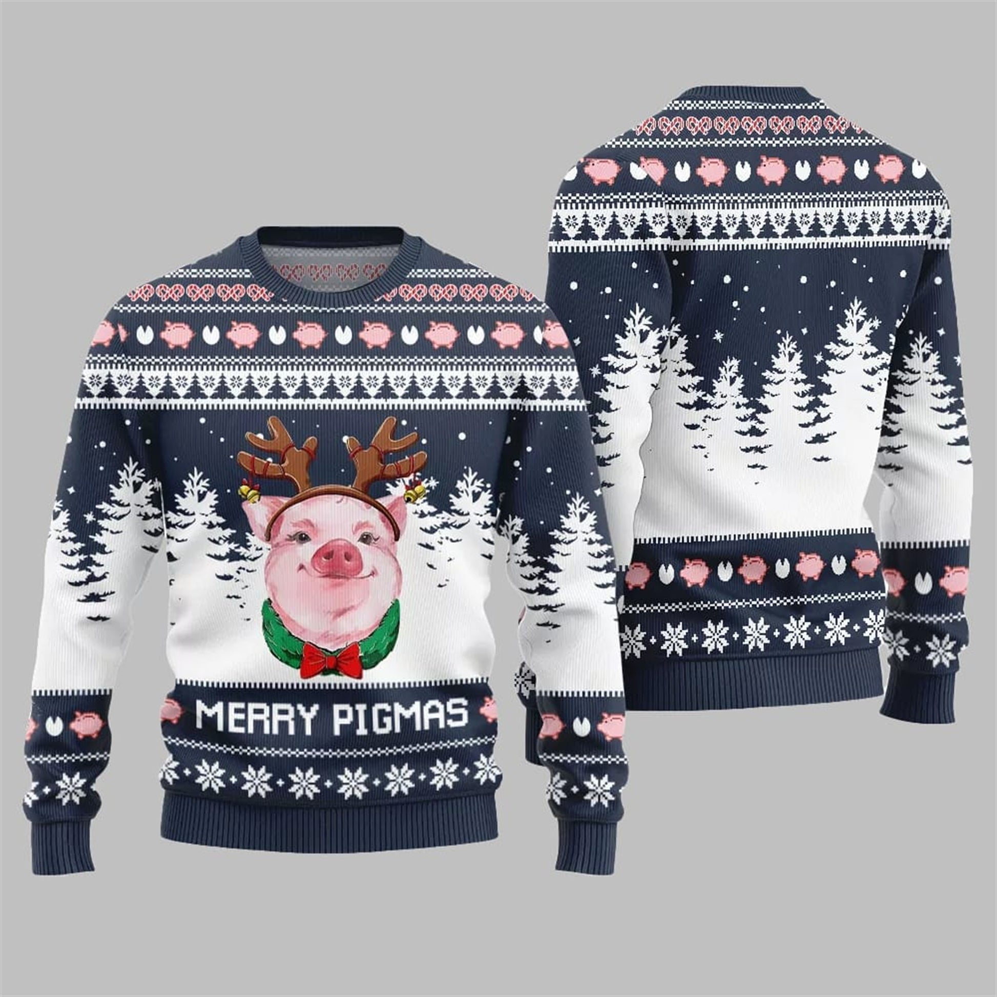 Pig Merry Pigmas Ugly Sweater 2026 Christmas - Moonbestprint