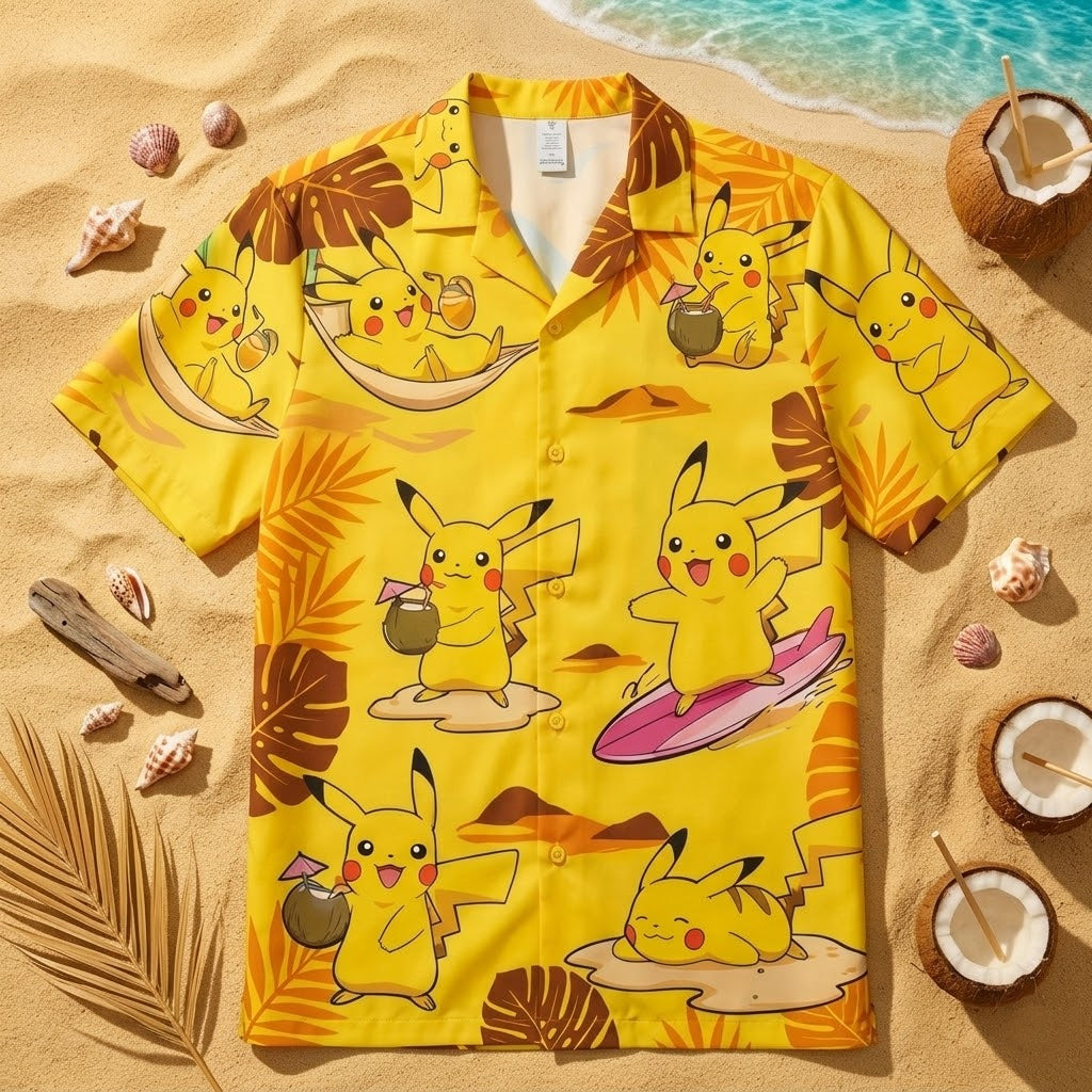 Pikachu Surf's Up Summer 2026 Hawaiian Shirt – Moonbestprint