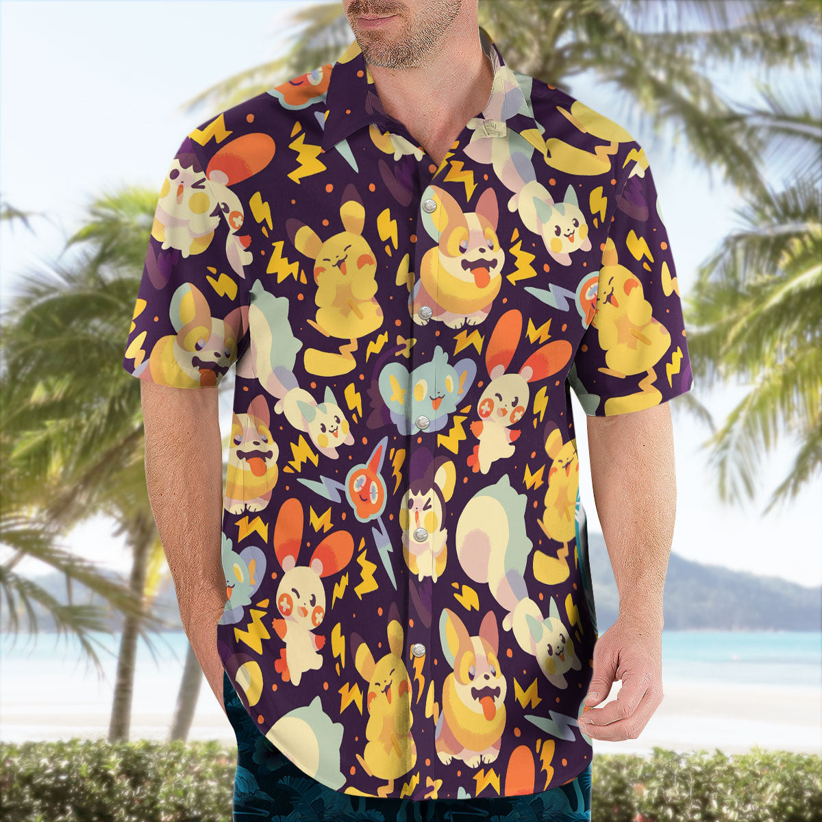 Pikachu and Friends Pattern Pokemon Hawaiian Shirt – Moonbestprint