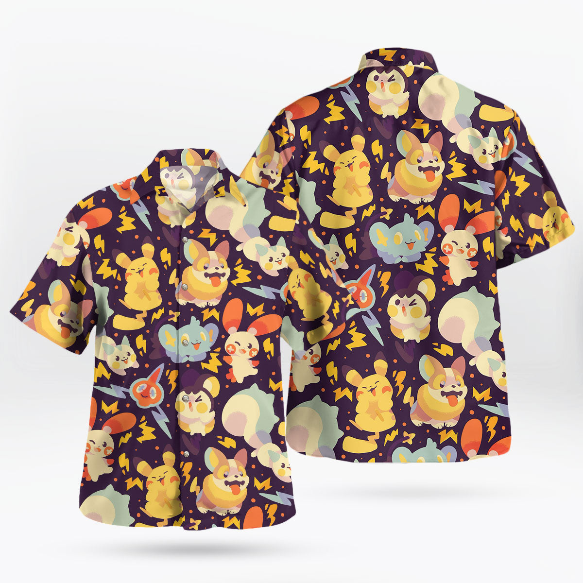 Pikachu and Friends Pattern Pokemon Hawaiian Shirt – Moonbestprint