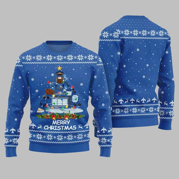 Pilot Merry Christmas Tree Ugly Sweater Christmas 2026 - Moonbestprint