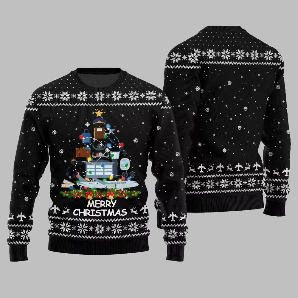 Pilot Merry Christmas Tree Ugly Sweater Christmas 2026 - Moonbestprint
