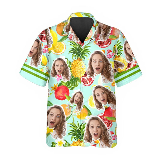 Pineapple Fruits Pattern Custom Hawaiian Shirt, Personalized Hawaiian Shirts Moonbestprint