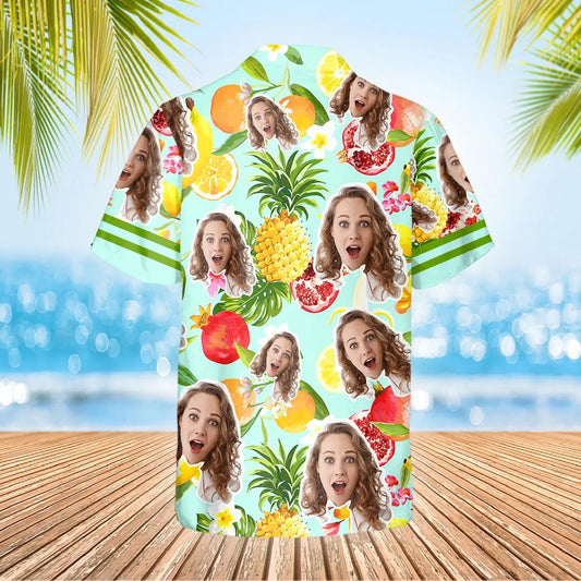 Pineapple Fruits Pattern Custom Hawaiian Shirt, Personalized Hawaiian Shirts Moonbestprint
