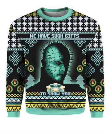 Pinhead Hellraiser We Have Such Gfts To Show You Christmas Sweater - Moonbestprint