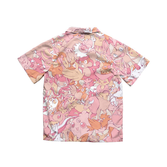 Pink Normal-Type Pokémon Collage Hawaiian Shirt – Moonbestprint