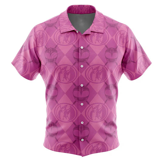 Pink Ranger Pattern Power Rangers Hawaiian Shirt - Moonbestprint
