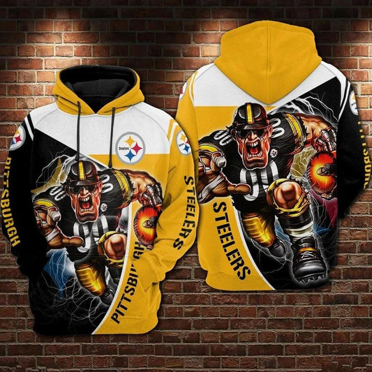 Pittsburgh Football Team Steelerss 3D Hoodie 4, NFL Hoodie Moonbestprint