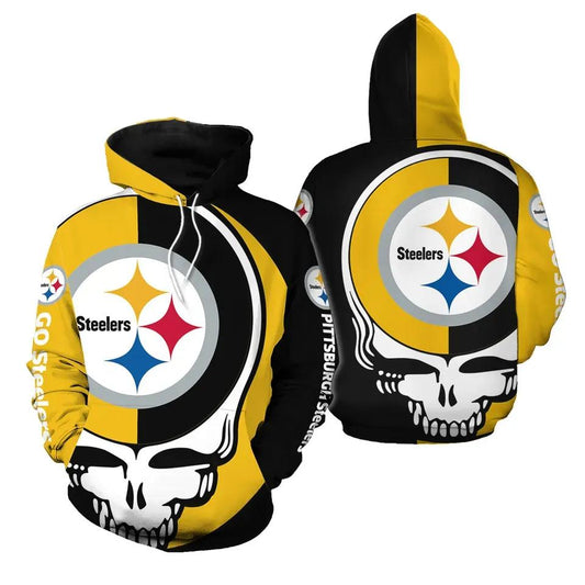 Pittsburgh Football Team Steelerss Grateful Dead 3D Hoodie, NFL Hoodie Moonbestprint