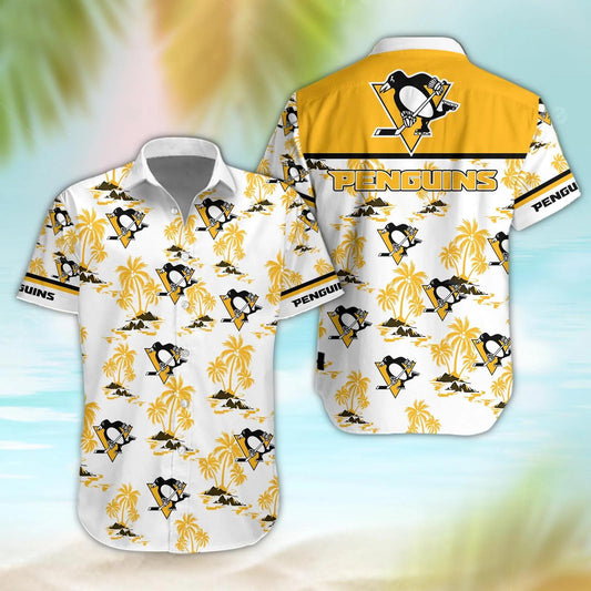 Pittsburgh Penguins Aloha Shirt, NHL Hawaiian Shirt Moonbestprint